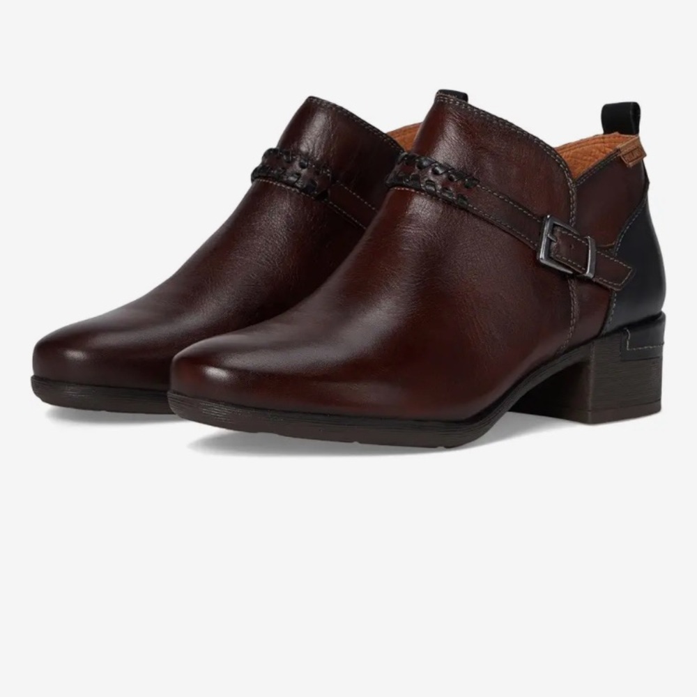 PIKOLINOS Malaga W6W-7536C1 Brown Leather Ankle Boots, EU Size 39, NWT